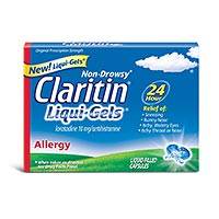 CLARITIN LIQUI-GELS (Loratadine) 10mg capsules by Schering CLARITIN LIQUI-GELS (Loratadine) 10mg capsules by Schering