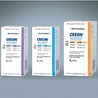 CREON (Lipase, amylase, protease) e-c minimicrospheres in capsules by Solvay