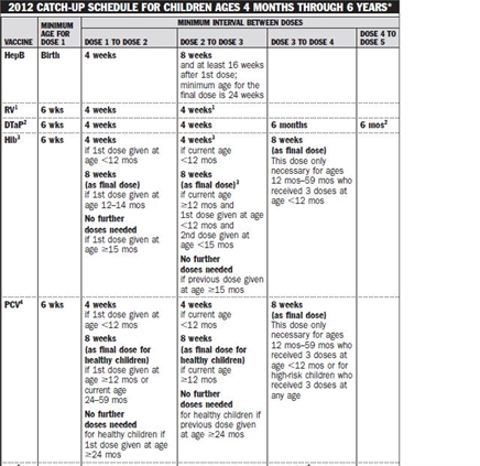 Children Immunization Chart