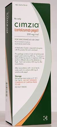 Cimzia approved for rheumatoid arthritis Cimzia approved for rheumatoid arthritis