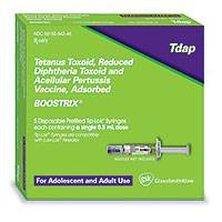 BOOSTRIX (Tetanus and reduced diphtheria toxoid, acellular pertussis vaccine) by GlaxoSmithKline BOOSTRIX (Tetanus and reduced diphtheria toxoid, acellular pertussis vaccine) by GlaxoSmithKline