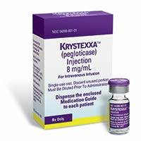 KRYSTEXXA (pegloticase) 8mg/1mL injection by Savient KRYSTEXXA (pegloticase) 8mg/1mL injection by Savient