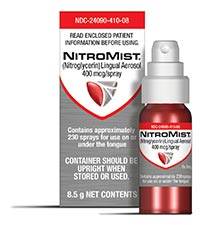NITROMIST (nitroglycerin) 400mcg/actuation lingual spray by Akrimax NITROMIST (nitroglycerin) 400mcg/actuation lingual spray by Akrimax