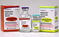 YERVOY (ipilimumab) 50mg/10mL, 200mg/40mL injection by Bristol-Myers Squibb YERVOY (ipilimumab) 50mg/10mL, 200mg/40mL injection by Bristol-Myers Squibb