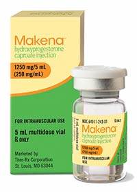 MAKENA (hydroxyprogesterone caproate) 250mg/mL injection by Ther-Rx Corporation MAKENA (hydroxyprogesterone caproate) 250mg/mL injection by Ther-Rx Corporation