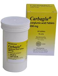 CARBAGLU (carglumic acid) 200mg tablets by Orphan Europe CARBAGLU (carglumic acid) 200mg tablets by Orphan Europe