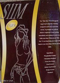 FDA Warns Against Slim Max Use FDA Warns Against Slim Max Use
