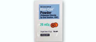 Klor-Con powder is contraindicated in patients on potassium-sparing diuretics Klor-Con powder is contraindicated in patients on potassium-sparing diuretics