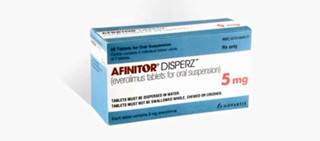 Afinitor Disperz is now the first approved drug therapy for this indication Afinitor Disperz is now the first approved drug therapy for this indication