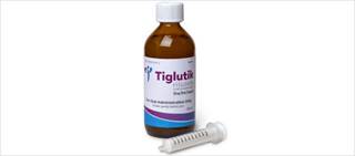 Tiglutik is available as a 50mg/10mL strength oral suspension Tiglutik is available as a 50mg/10mL strength oral suspension